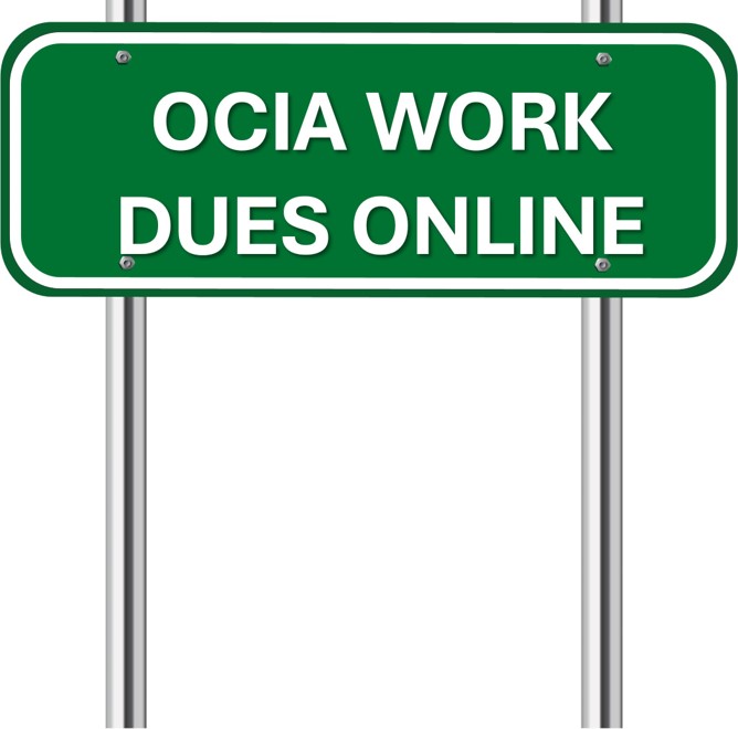 OCIA Work Dues Online