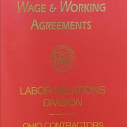 #2209 OCA Red Binder For Wage &amp; Working Agreements